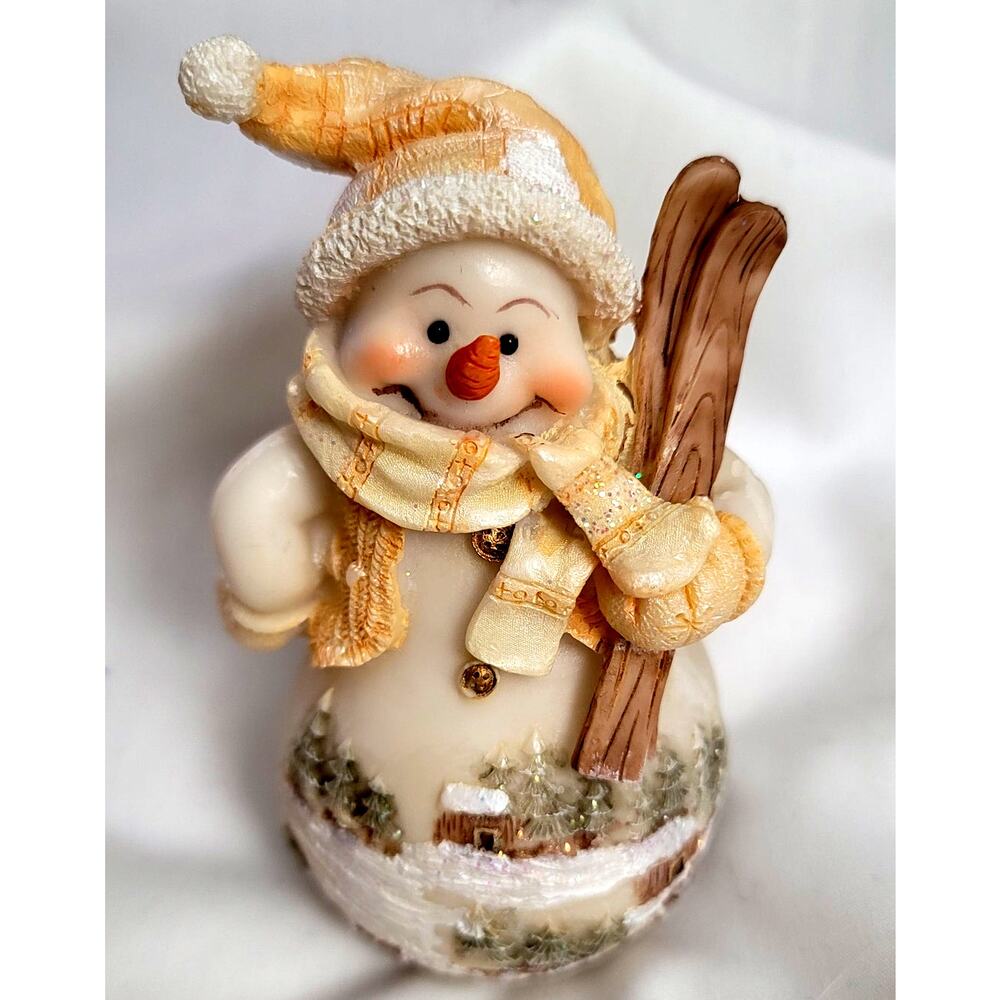 VNTG Ganz Sparkle Snowman 5" Figurine Sparkle Country Cabins Ski Figurine Resin